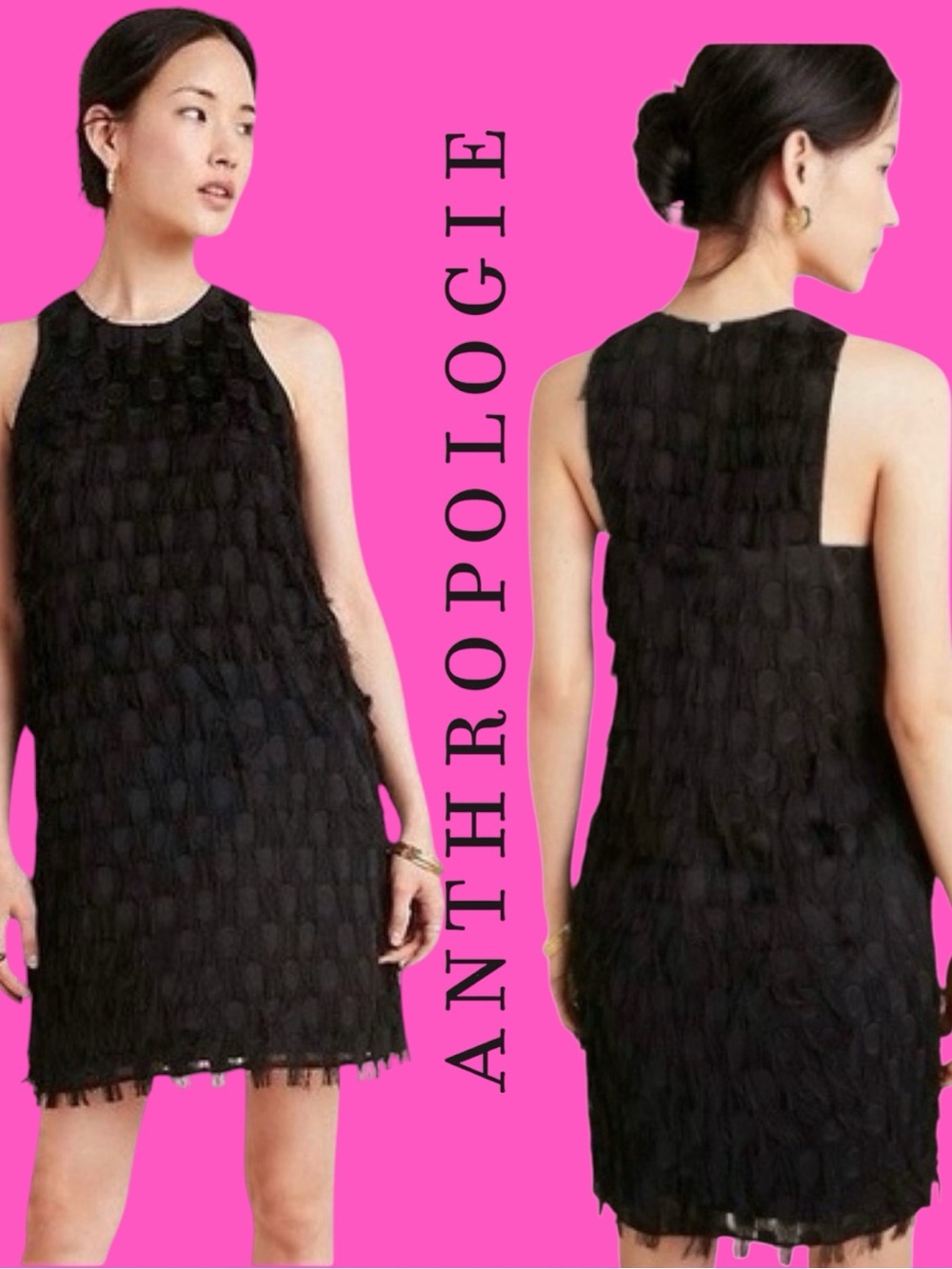 Anthropologie • NWT Textured Fringe Roxie Mini Dress || Size 2